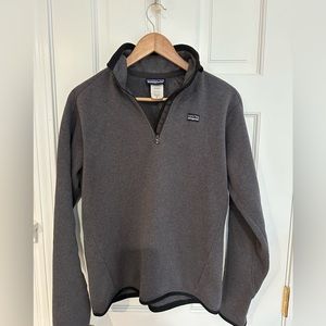 Patagonia Gray Knit Half Zip Better Sweater